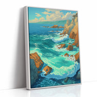 Coastal Cliffs Meet Turquoise Tides