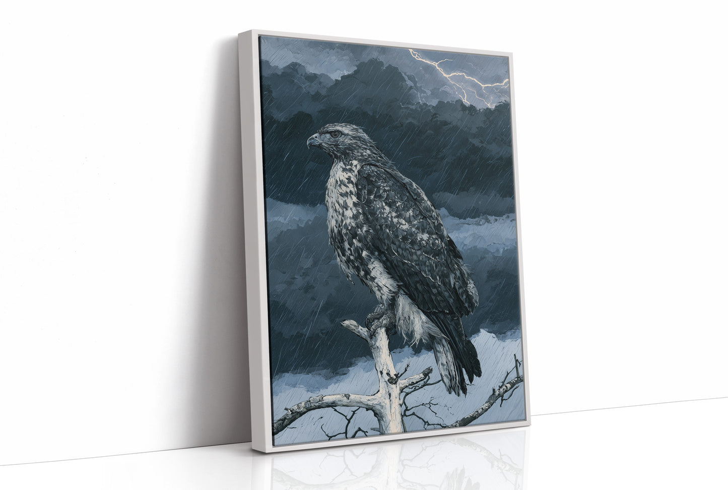 Hawk Weathering the Storm