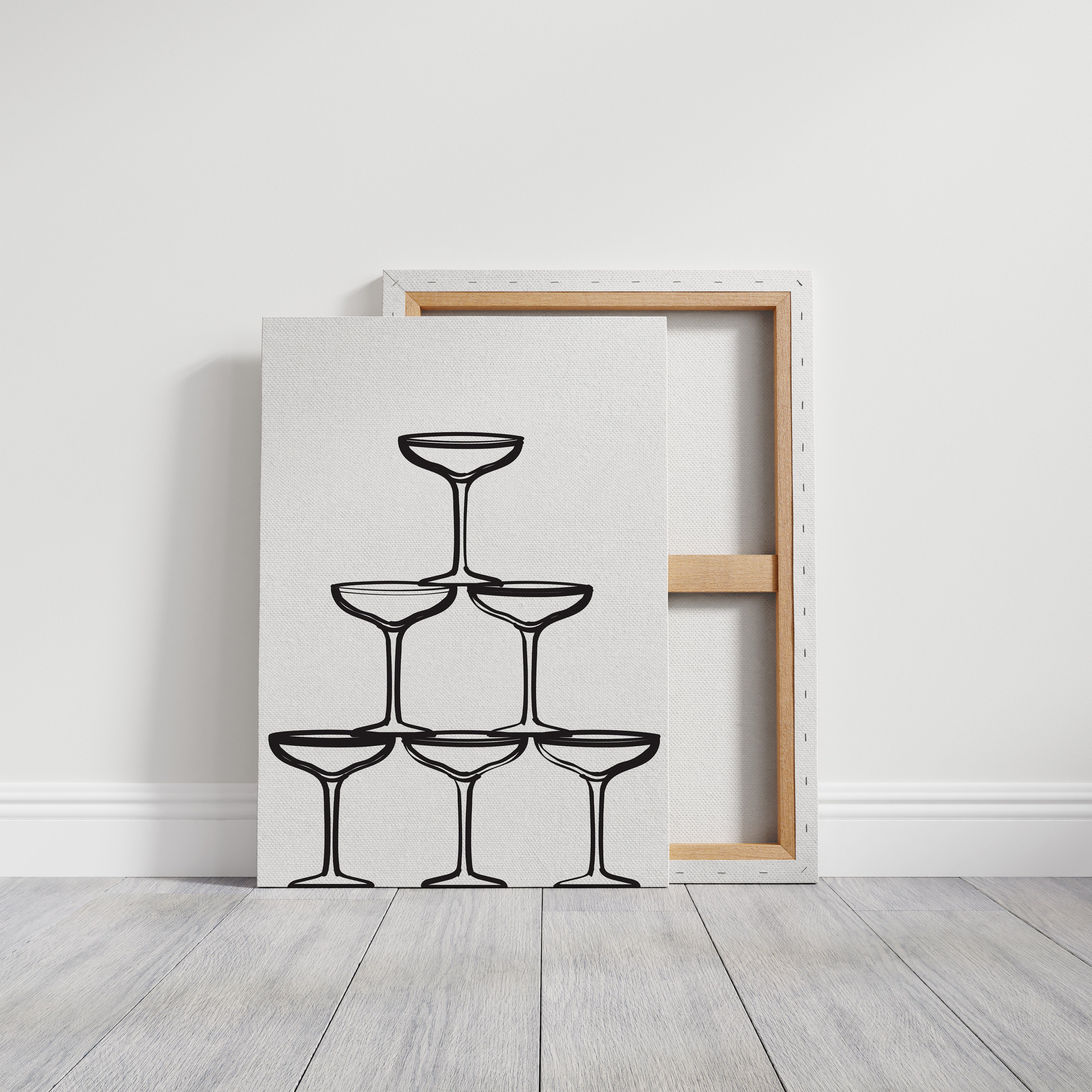 Champagne Tower Draws Midnight Maps