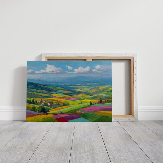 Tuscany Fields Dance In Rainbow Light