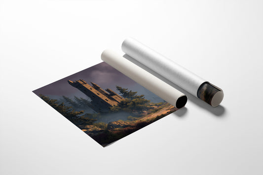 Ancient Towers Amid Mountain Mist