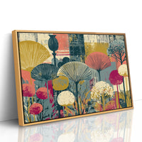Fan Flowers, Retro Botanical Collage