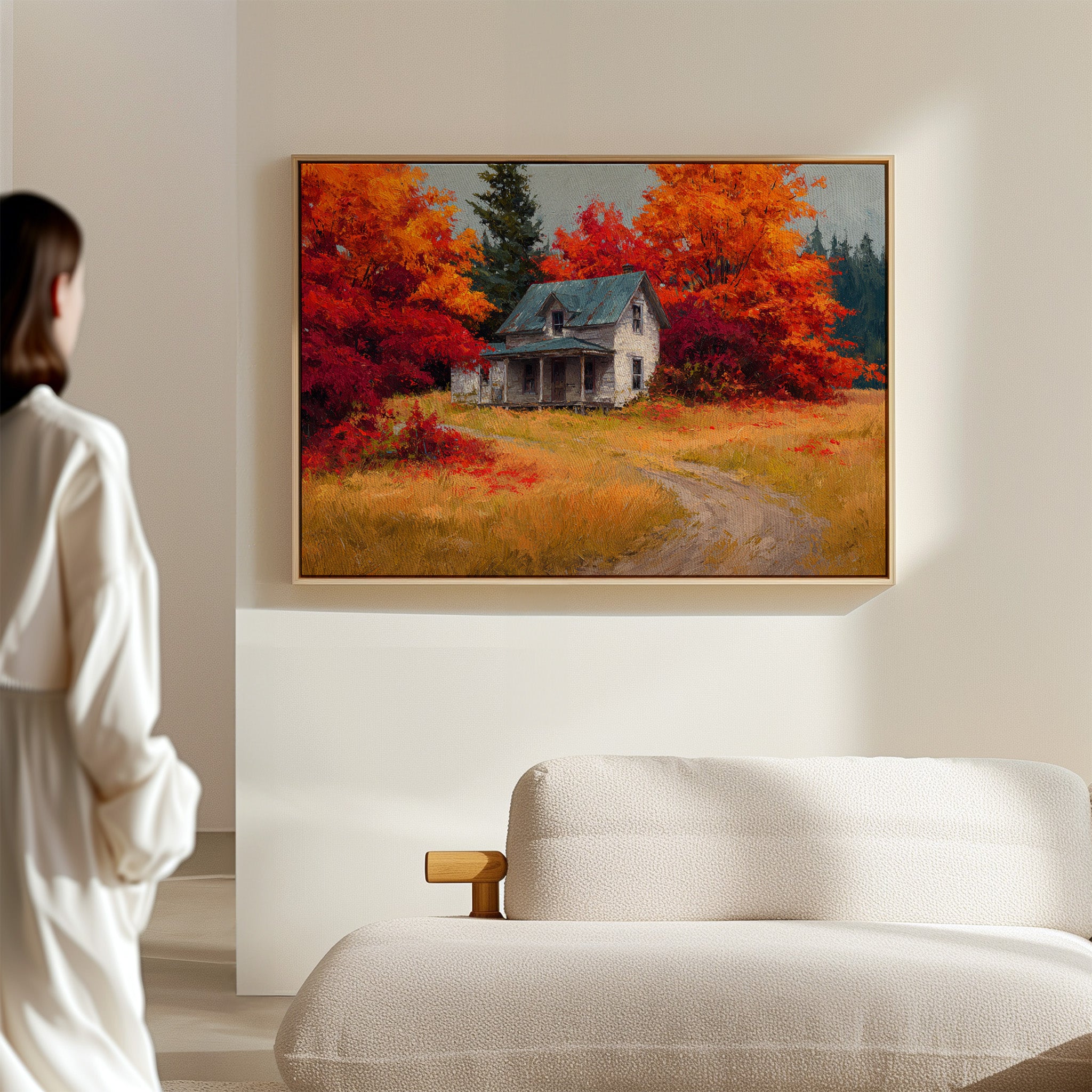 Harvest Home Beneath Fiery Canopy