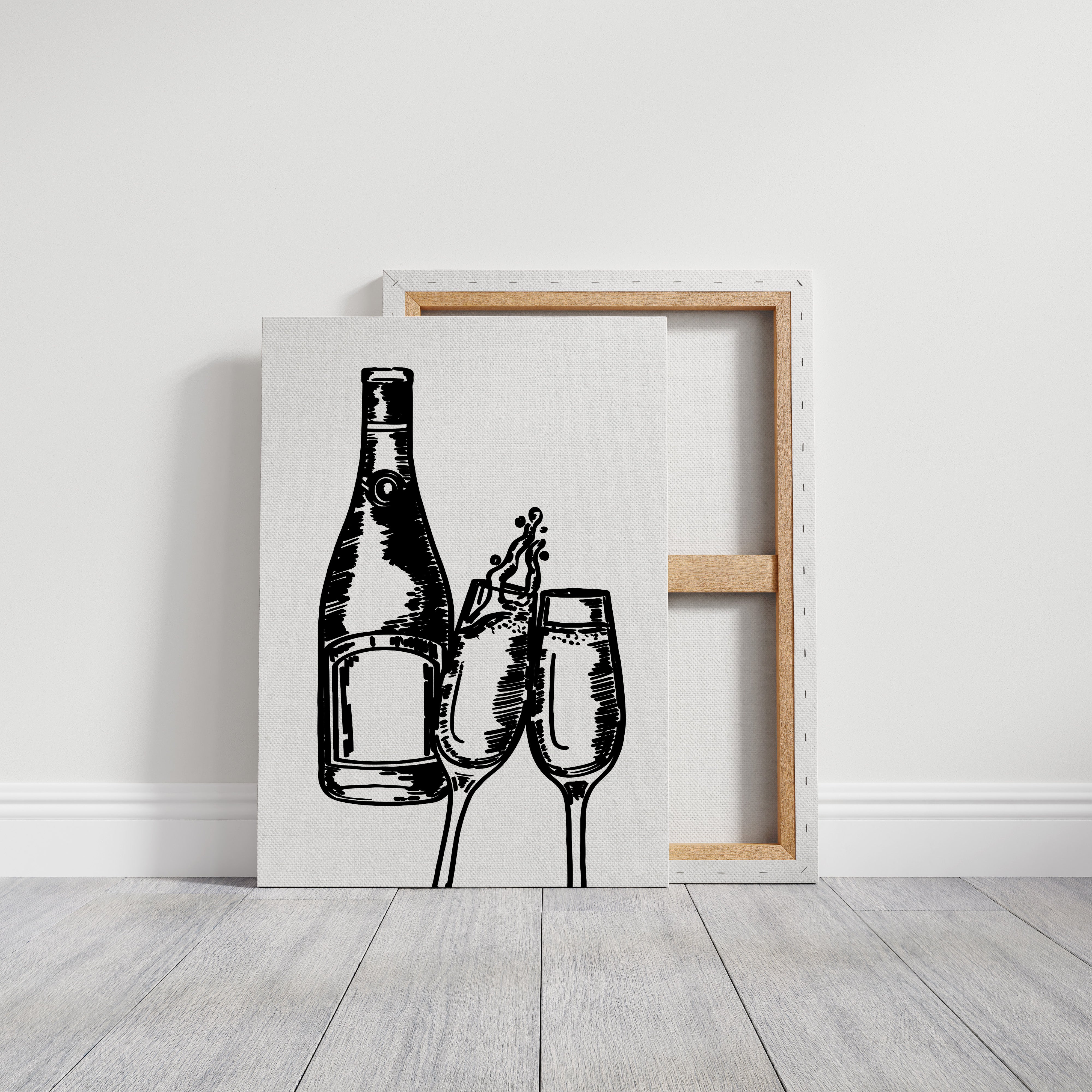 Bubbles Dance Their Midnight Toast