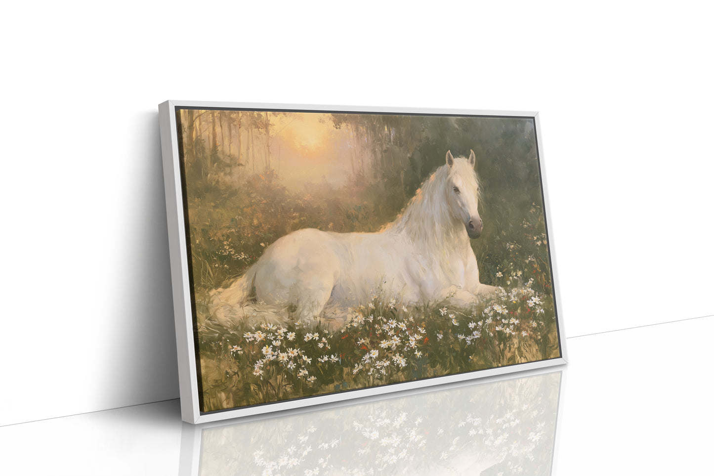 Daisies And A Quiet Horse