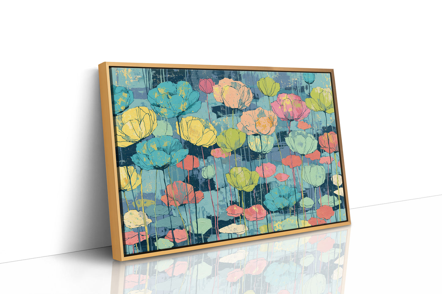 Poppy Pond, Impressionist Rainbow