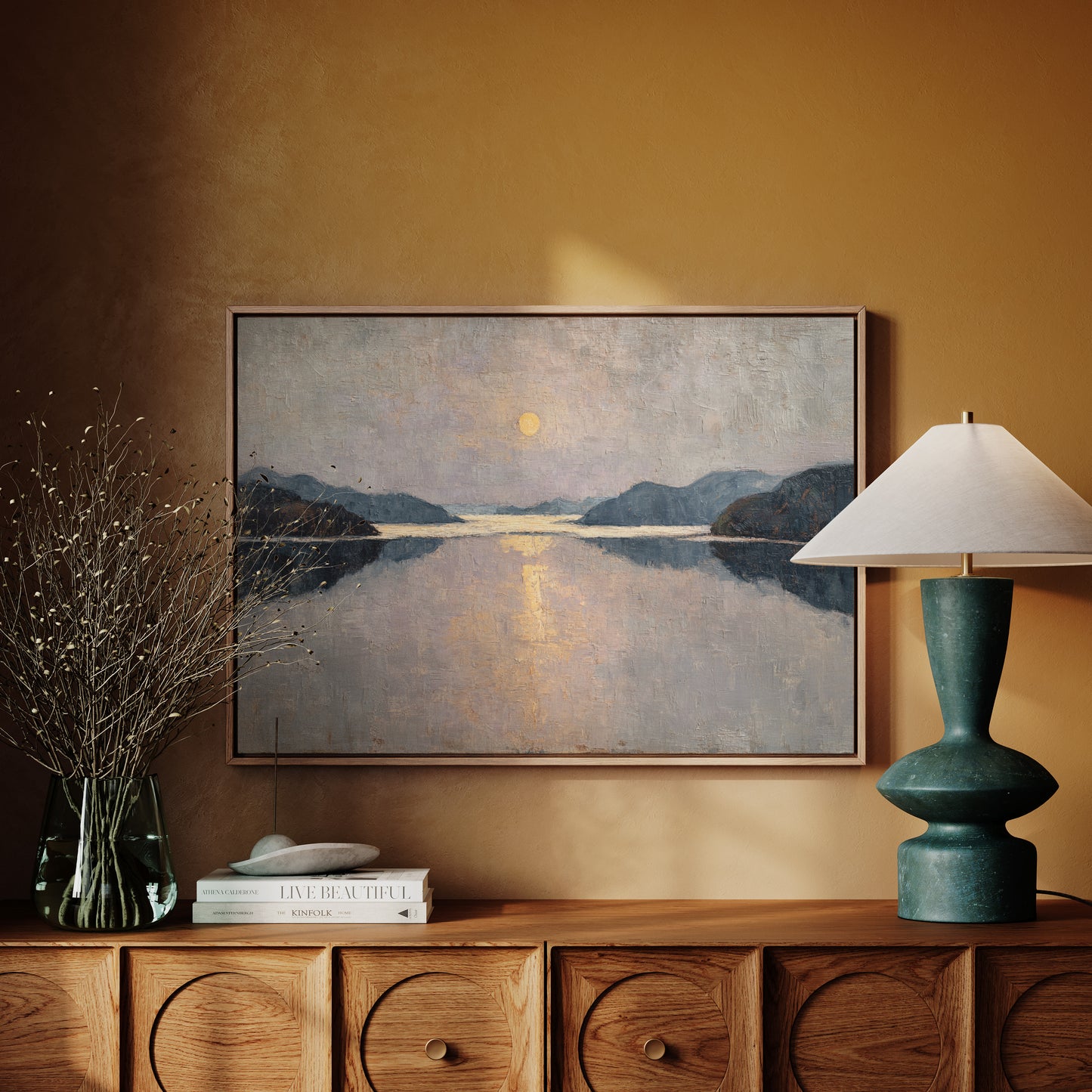 Moonlight Traces The Lake's Memory