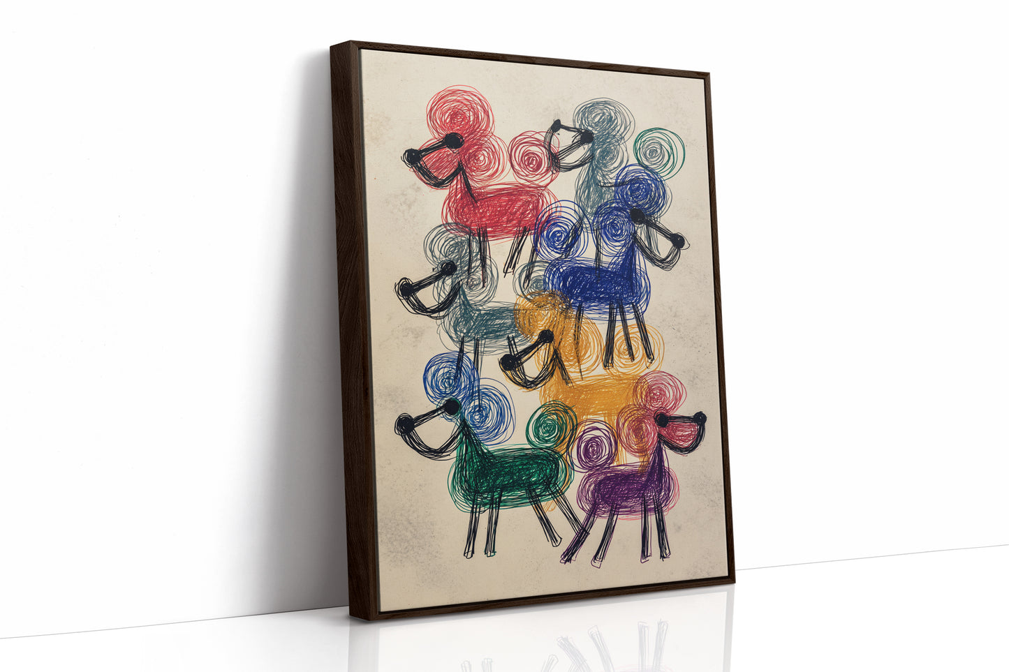 A Parade of Playful Poodles