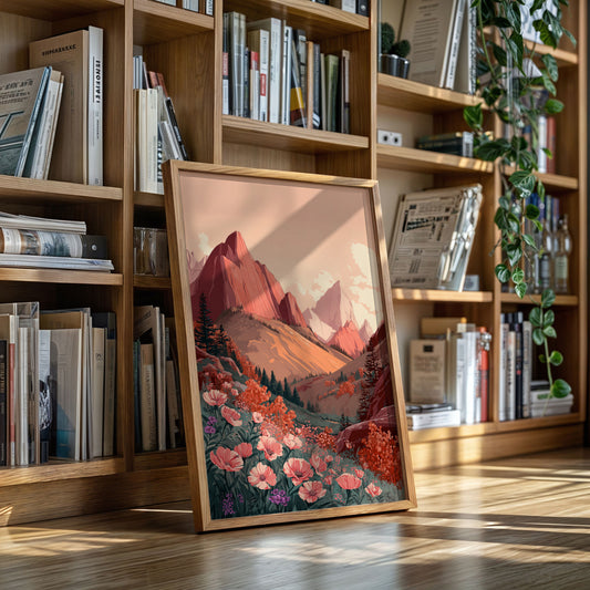 Mountains Embrace Their Floral Veil