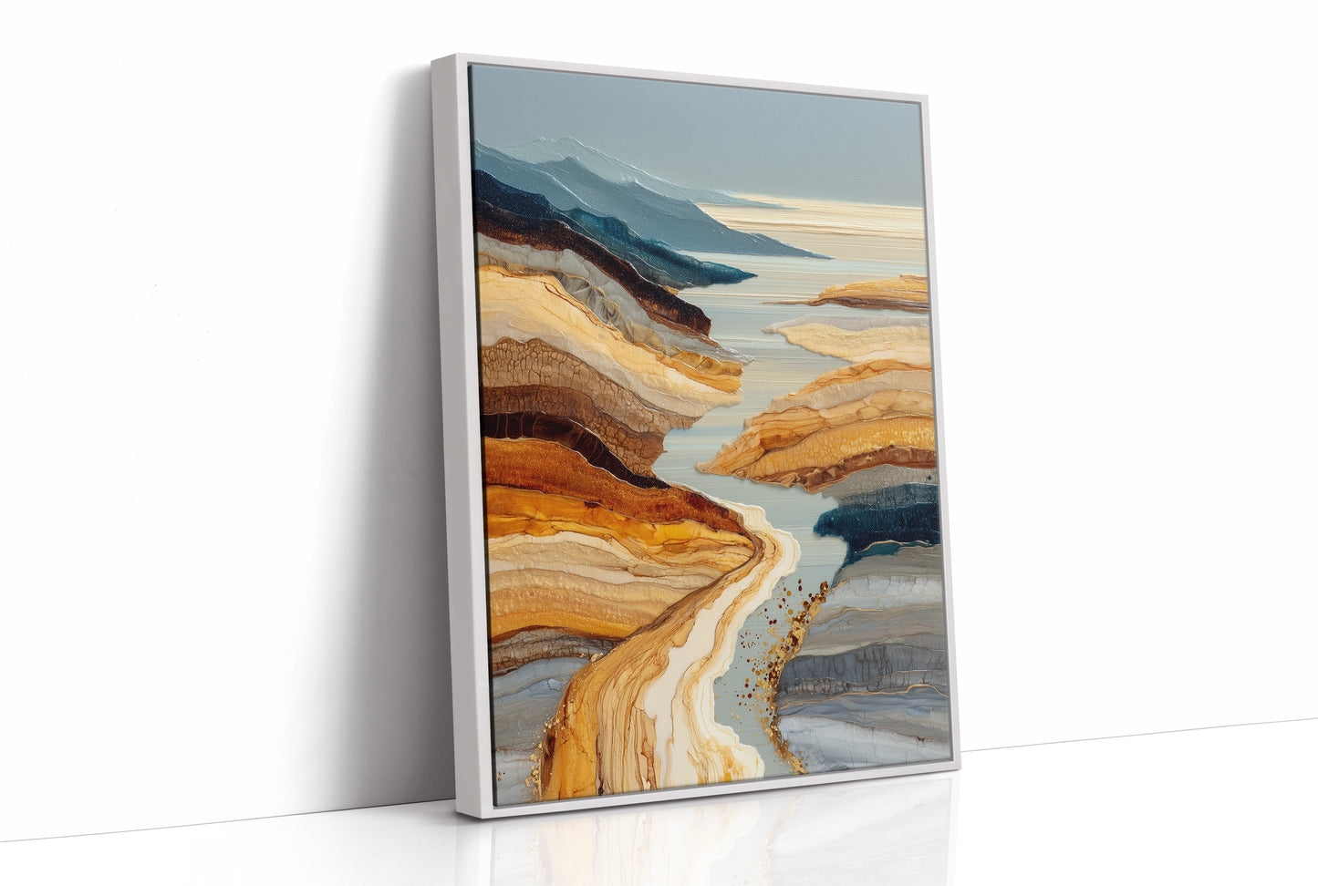 Desert Rivers Carve Golden Paths