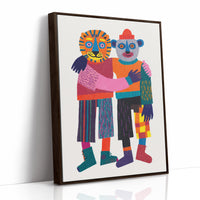 Embrace of Colorful Companionship