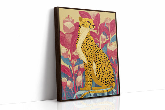Elegance Among Vibrant Blooms