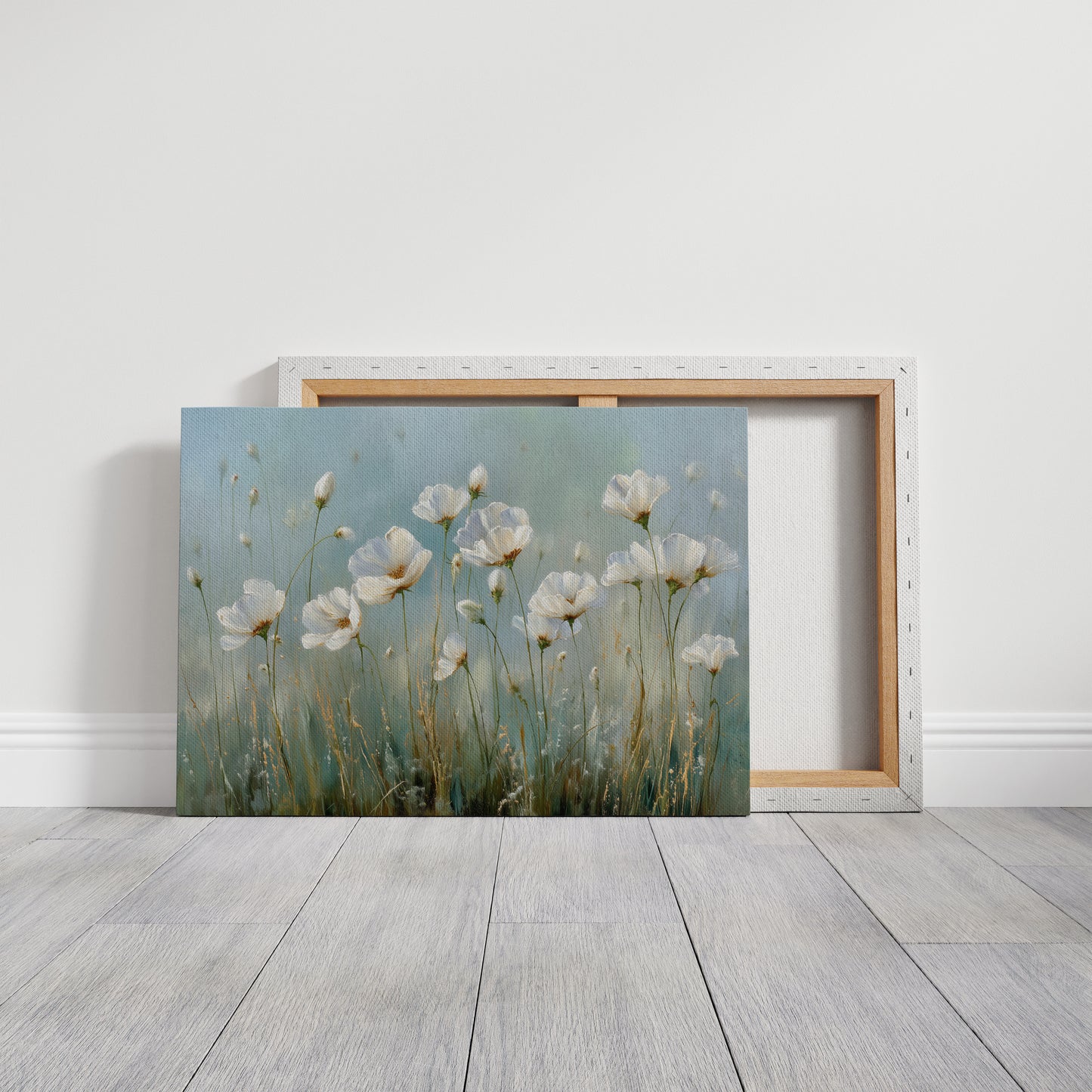 White Poppies Dance In Morning Mist