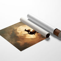 Autumn Flight Across Harvest Moon