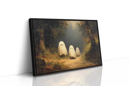 Whimsical Spirits in a Misty Forest