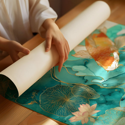 Golden Koi Circle Lotus Pools
