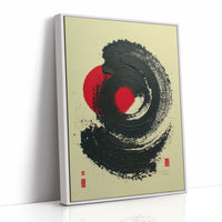 Red Sun Dances Through Ink