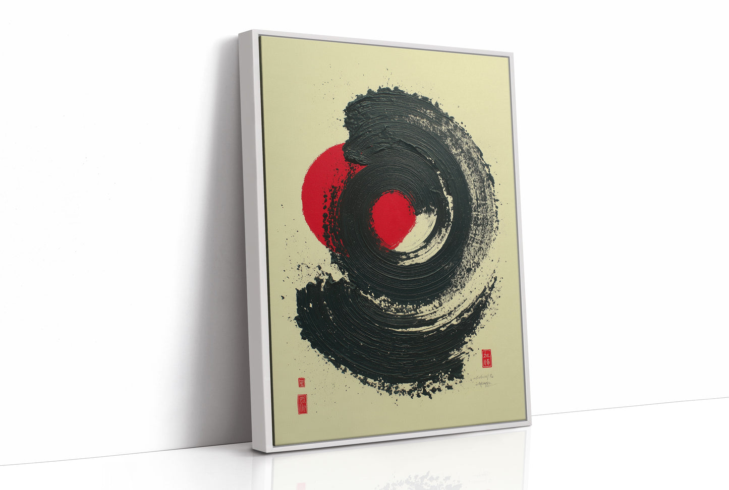 Red Sun Dances Through Ink