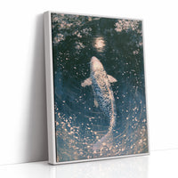 Koi Beneath the Falling Blossoms