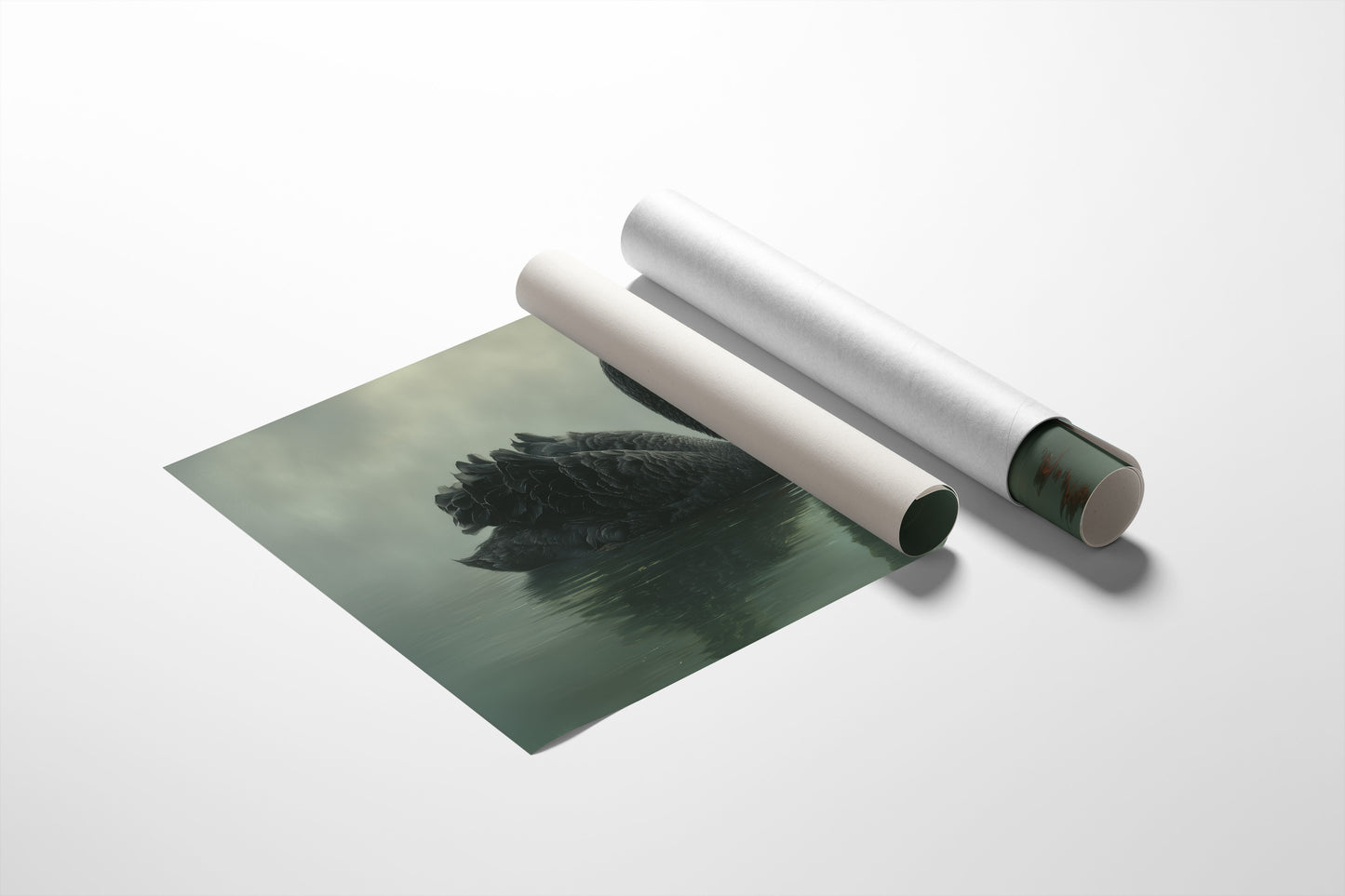 Elegant Glide Through Misty Waters