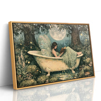 Clawfoot Tub Under a Forest Moon
