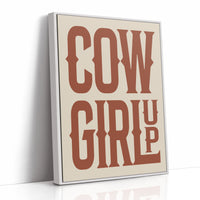 Cowgirl Up Western Typography Print