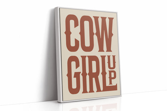 Cowgirl Up Western Typography Print