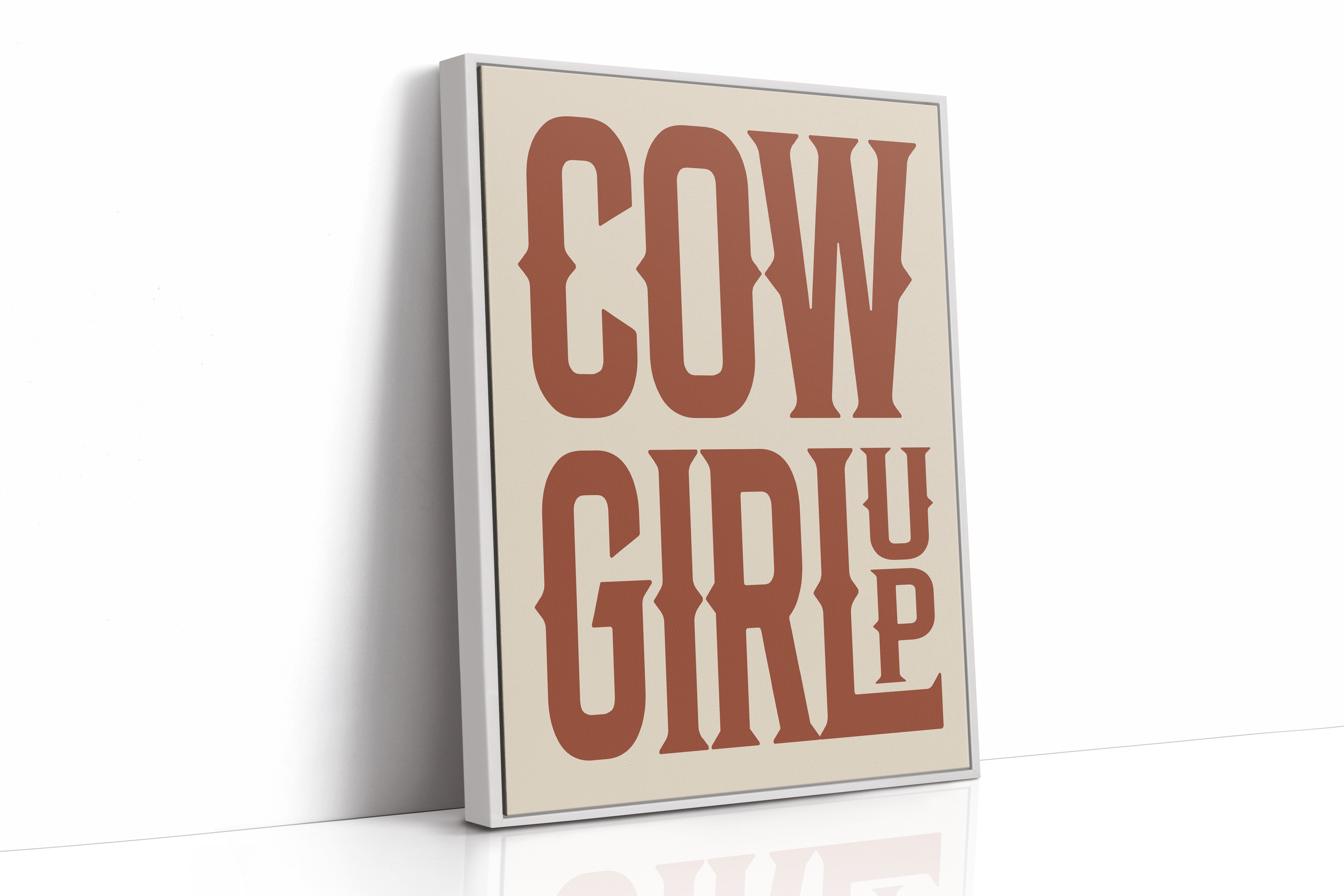 Cowgirl Up Western Typography Print
