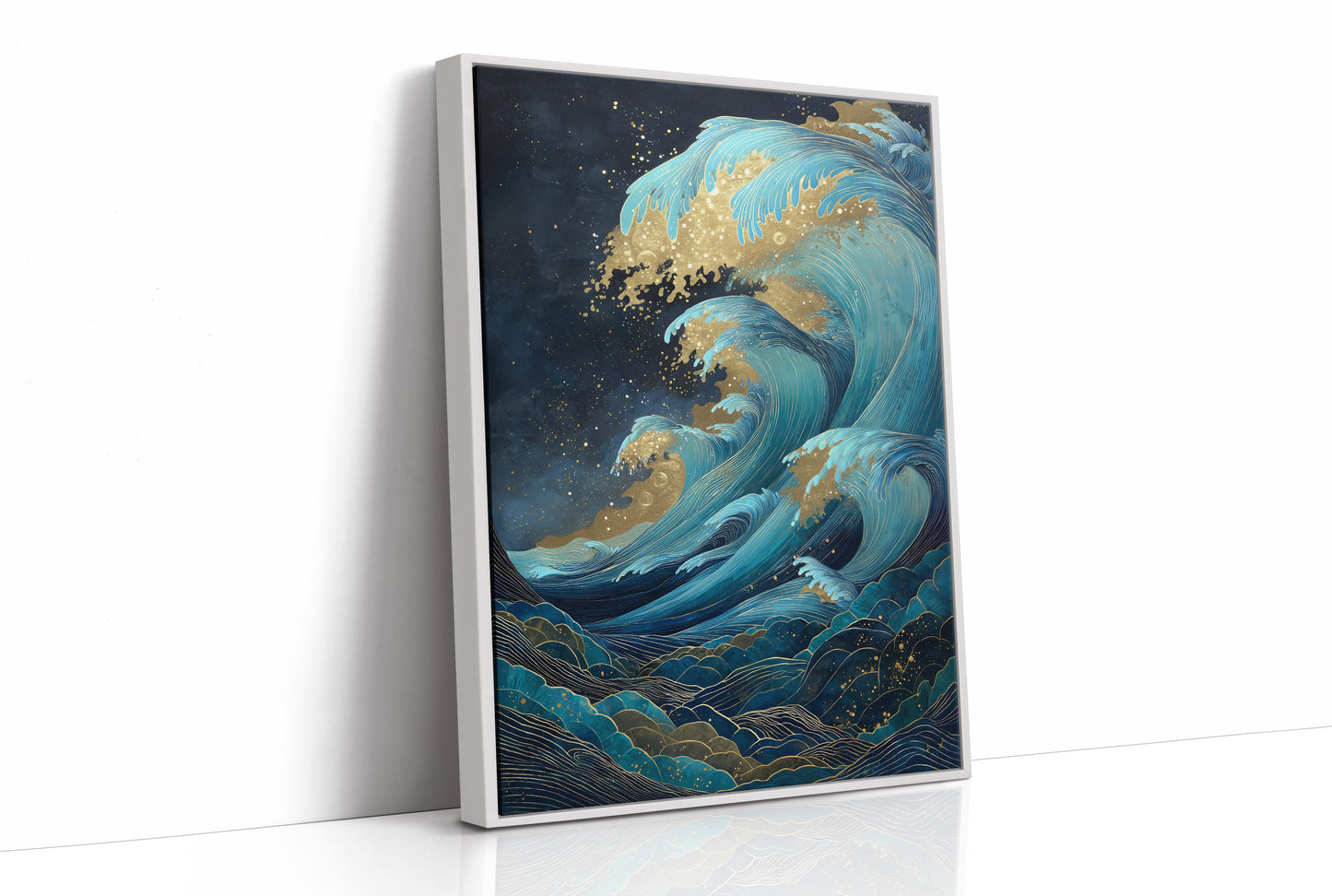 Ocean Waves Cast Golden Dreams