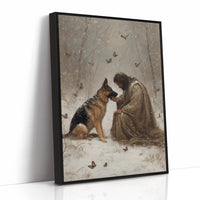 Winter's Bond Amid Dancing Butterflies