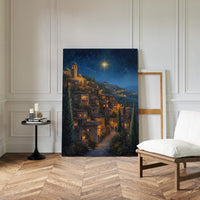 Starry Night Village Canvas Print - Enchanting Landscape Art - Gallery Canvas image 15