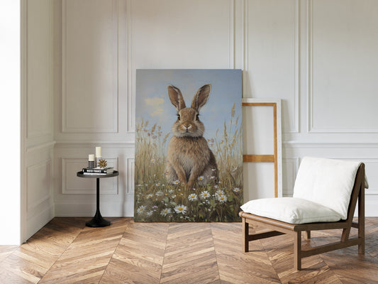 Charming Rabbit Portrait Canvas - Whimsical Animal Art - Gallery Canvas image 7