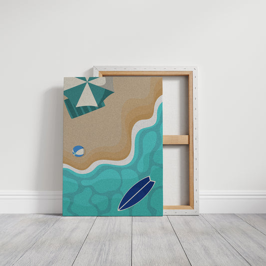 Beach Ball Plays With Turquoise Tides