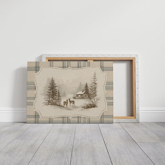 Quiet Visitors at the Winter Cabin