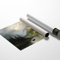 Castle Waters Under Stormy Skies