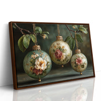 Sage Ornaments Painted With Roses