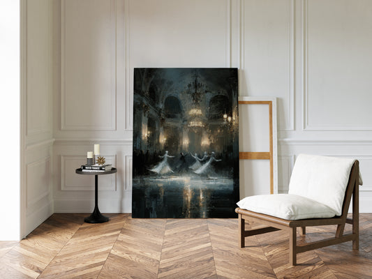 Glistening Steps Under Crystal Light