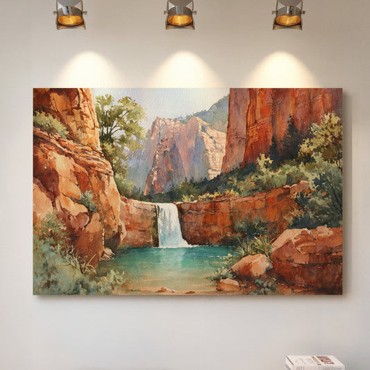 Sacred Waters Between Red Cliffs