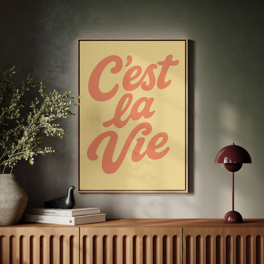 C’est La Vie Retro Wall Art