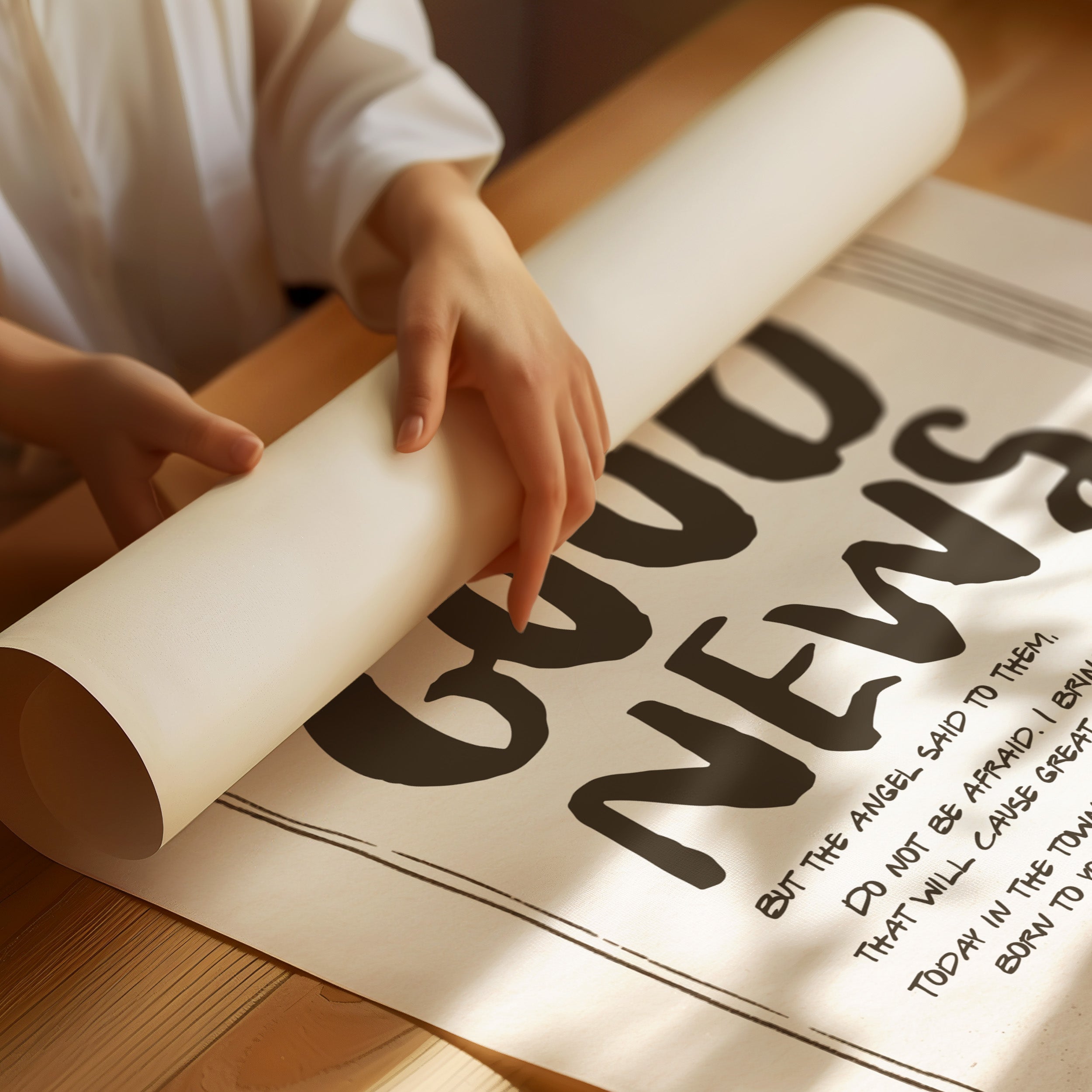 Divine Message in Rustic Typography