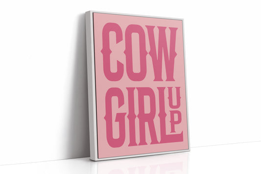 Cowgirl Up Pink Western Poster