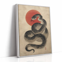 Serpent Coils Under Rising Sun