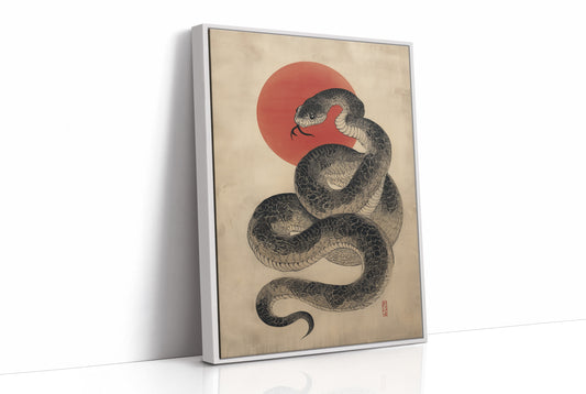 Serpent Coils Under Rising Sun