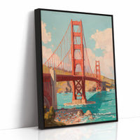 Vermillion Spans Between Coastal Skies