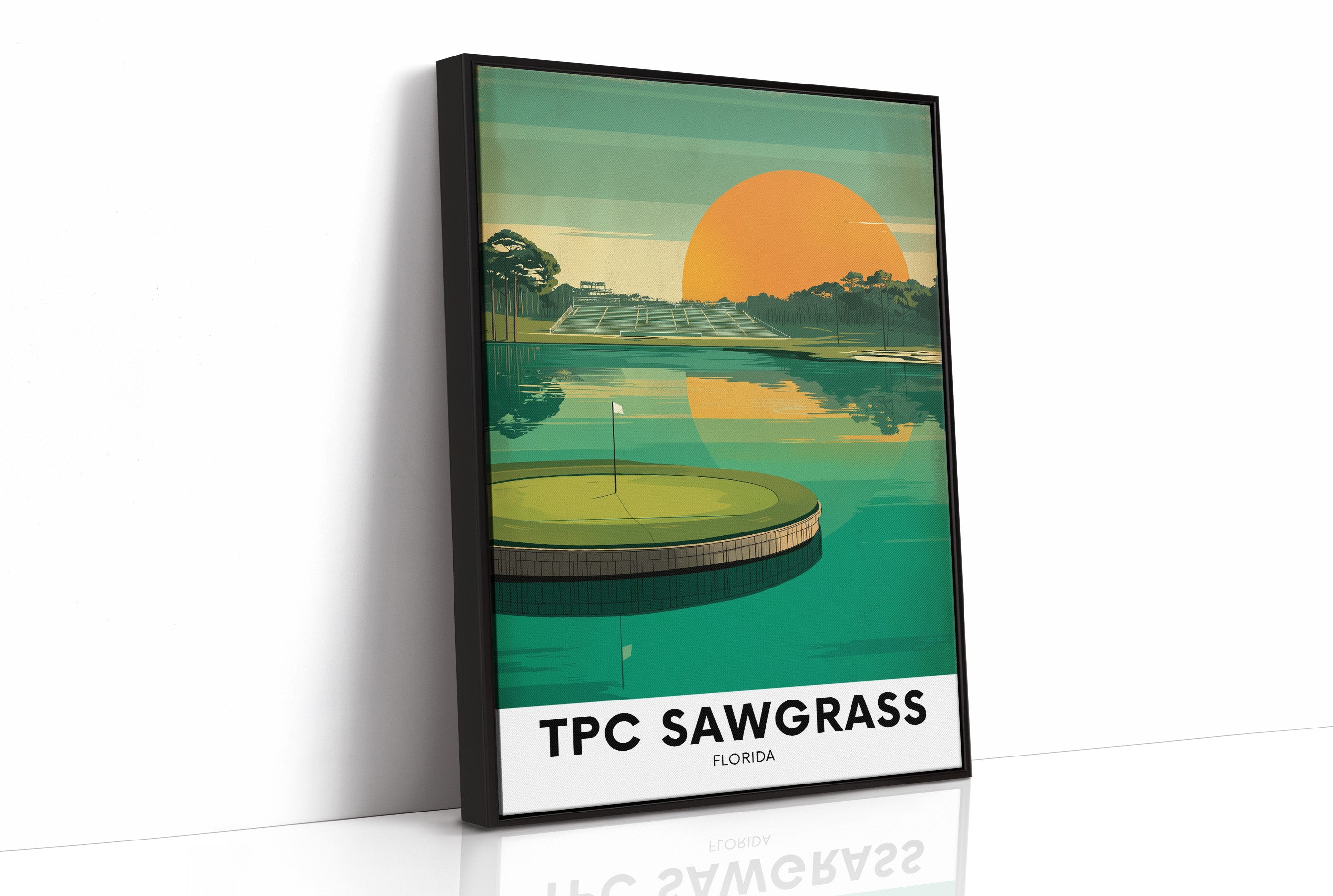 Island Green at Sunset