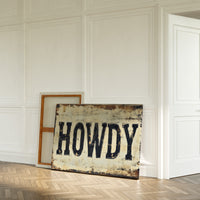 Rustic “Howdy” Western Wall Art