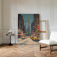 New York Winter Cityscape Canvas - Festive Urban Art - Gallery Canvas image 13