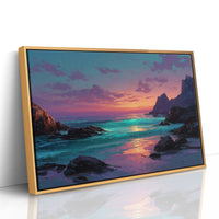 Neon Dusk on the Shore