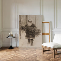 Vintage Santa Claus Drawing - Festive Holiday Art - Gallery Canvas image 14