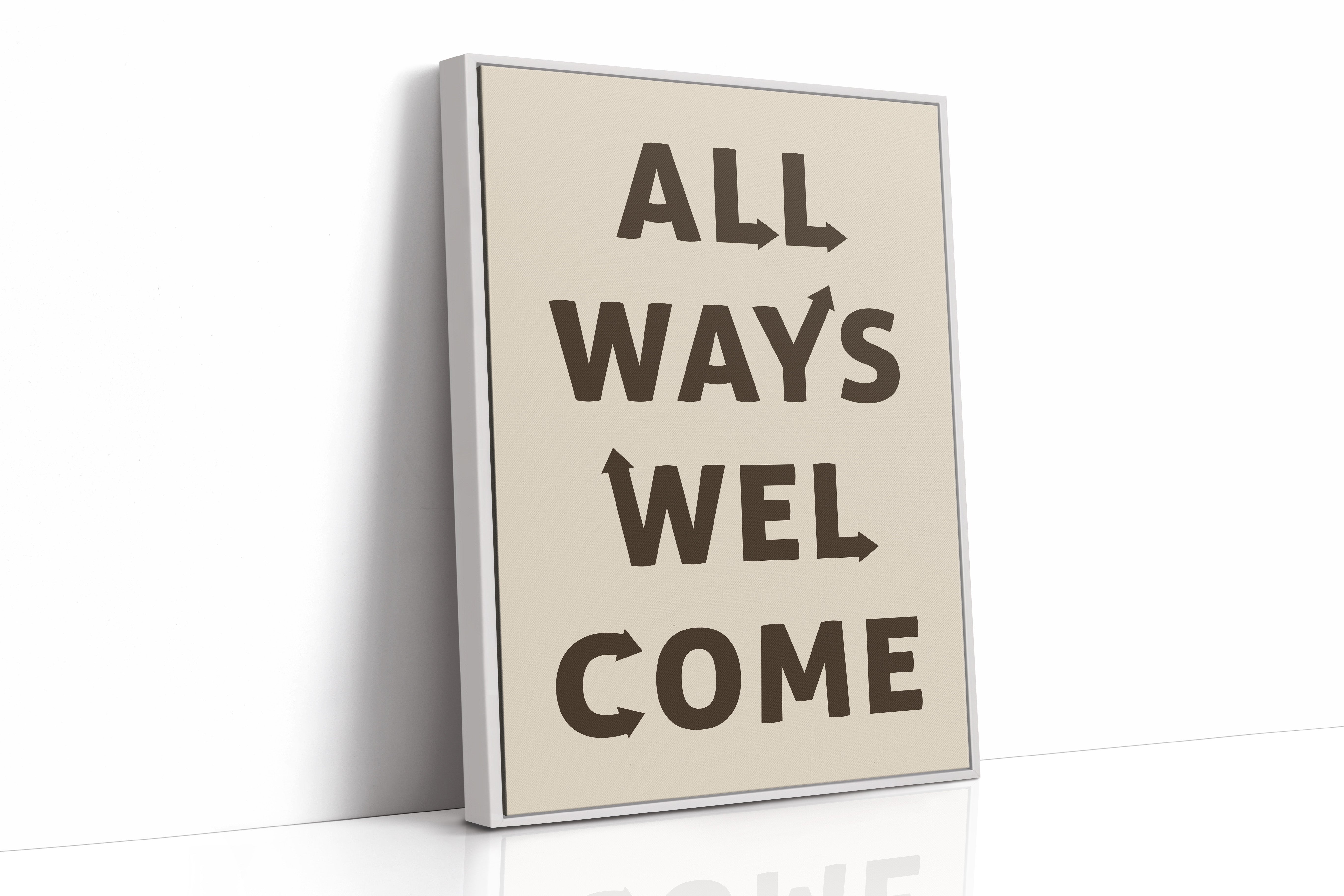 All Ways Welcome Modern Typography Print